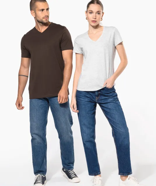 K357 - T-shirt V-hals korte mouwen White