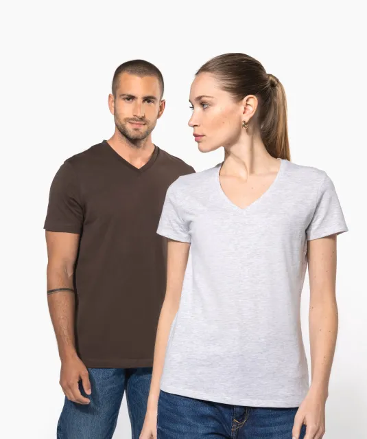 K357 - T-shirt V-hals korte mouwen White