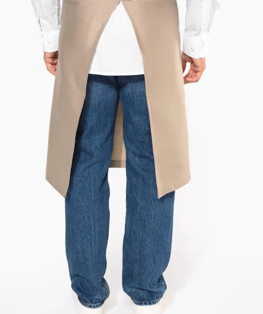 K897 - Polykatoen lang schort Beige