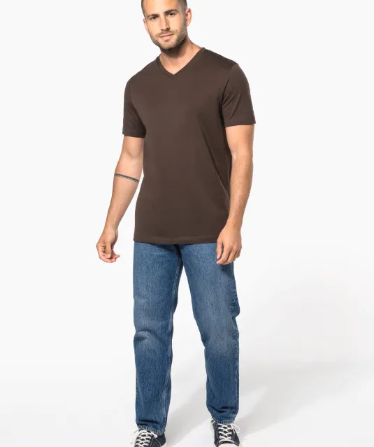 K357 - T-shirt V-hals korte mouwen White