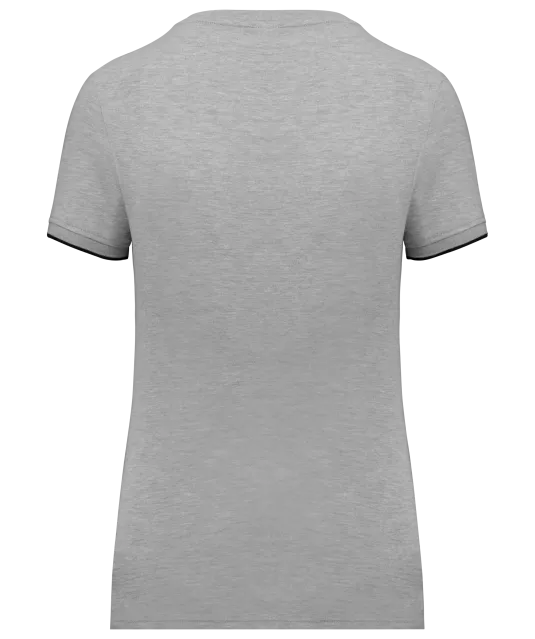 WK3021 - Dames-T-shirt Day To Day korte mouwen Oxford Grey / Black