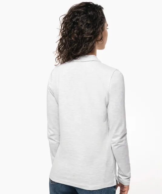 K244 - Damespolo lange mouwen White