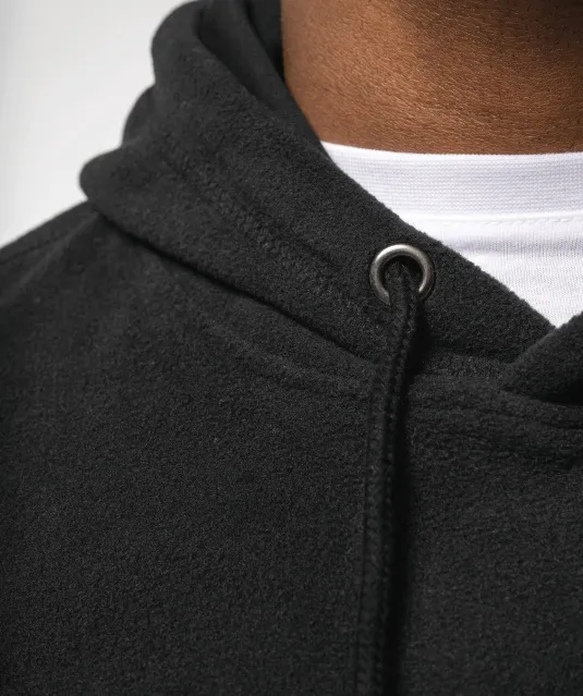 K949 - Oversized uniseks sweater met capuchon van gerecycled fleece Black