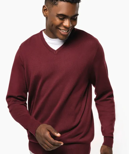 K965 - Heren pullover met v-hals Black