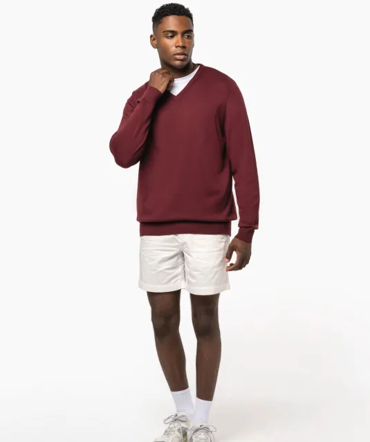 K965 - Heren pullover met v-hals Black