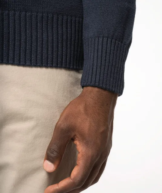 K971 - Heren cardigan met rits Black