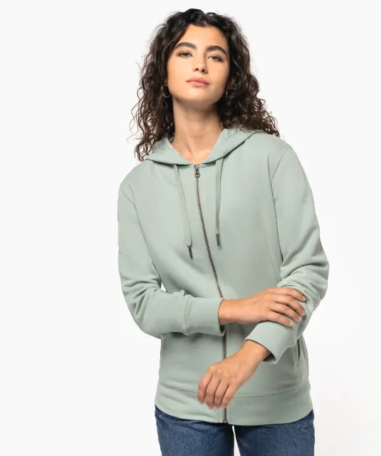 K4008 - Ecologische uniseks sweatvest met capuchon Black