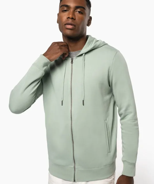 K4008 - Ecologische uniseks sweatvest met capuchon Black