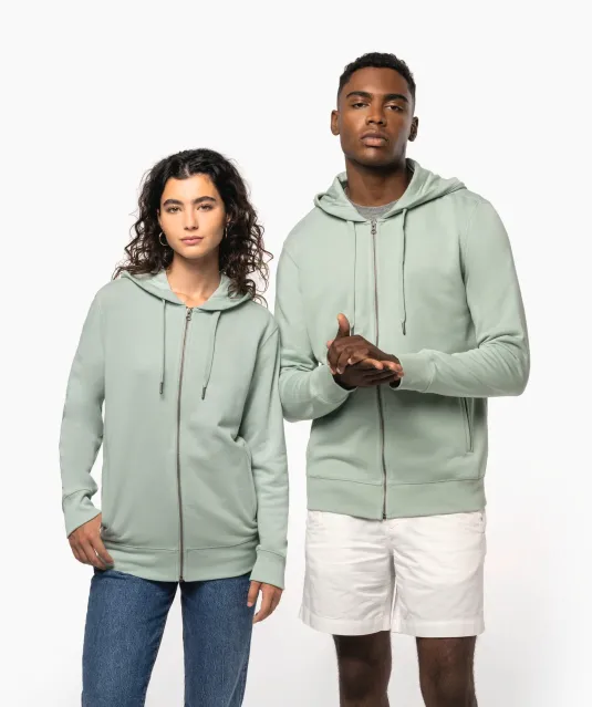 K4008 - Ecologische uniseks sweatvest met capuchon Black