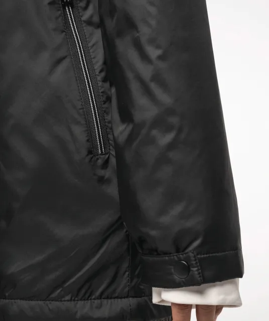 K6153 - Uniseks fleecejas met gevoerde capuchon Black