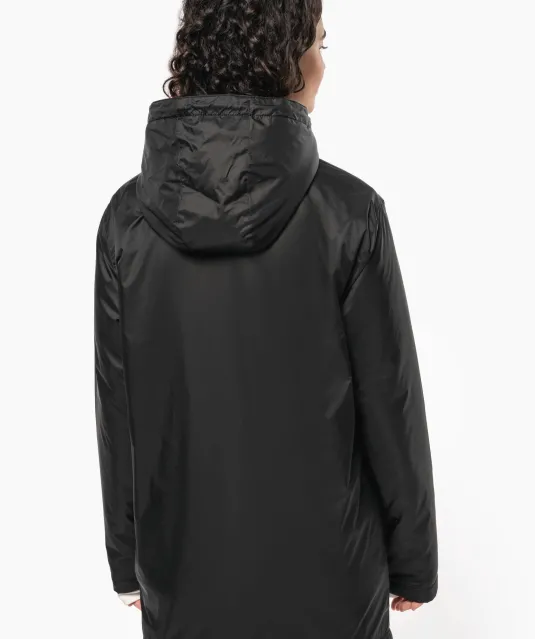 K6153 - Uniseks fleecejas met gevoerde capuchon Black