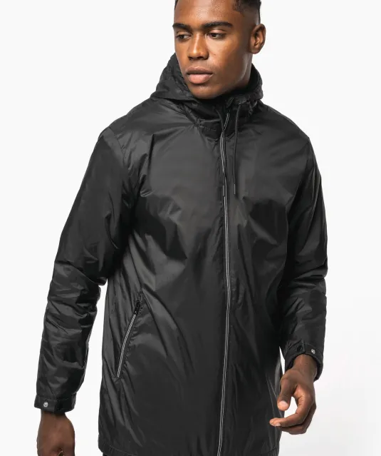 K6153 - Uniseks fleecejas met gevoerde capuchon Black
