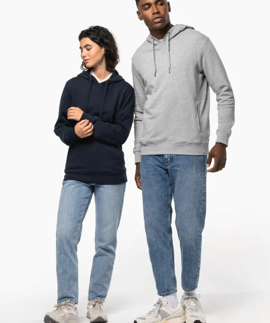 K4009 - Ecologische uniseks sweater met capuchon Black