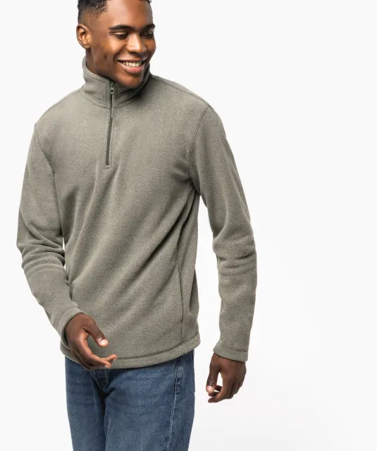 K912 - Enzo - Fleece met ritskraag Dark Grey