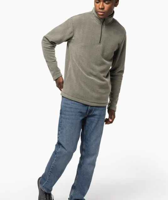 K912 - Enzo - Fleece met ritskraag Dark Grey