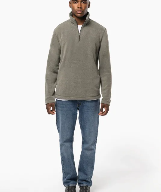 K912 - Enzo - Fleece met ritskraag Dark Grey