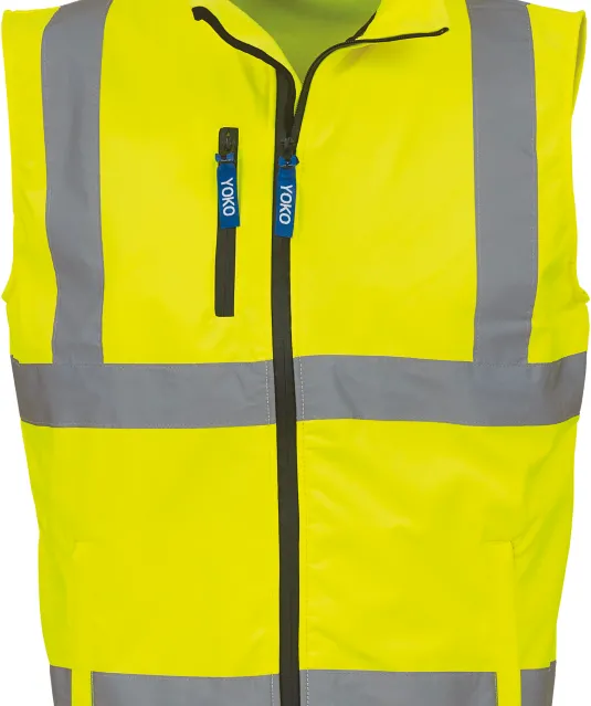 YHV006 - Softshell veiligheidsbodywarmer Hi Vis Yellow