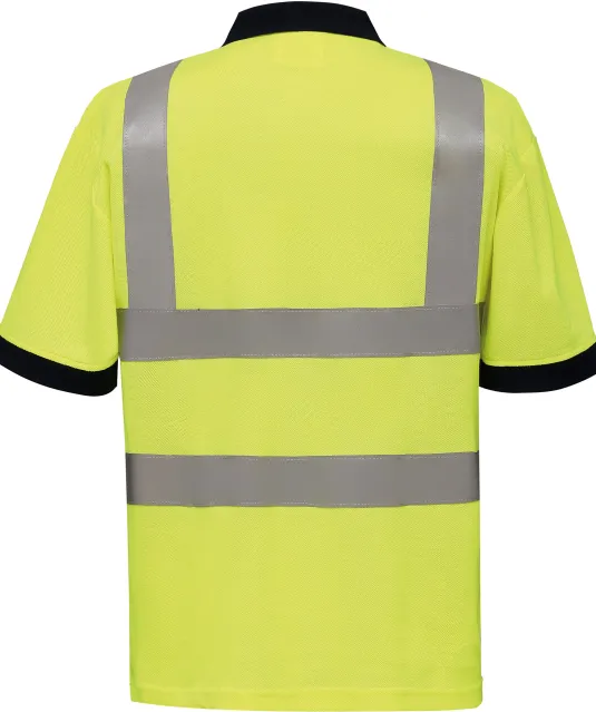 YHVJ210 - High Visibility polo korte mouwen Hi Vis Yellow