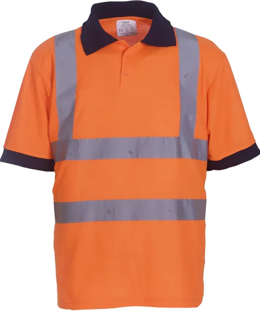 YHVJ210 - High Visibility polo korte mouwen Hi Vis Orange