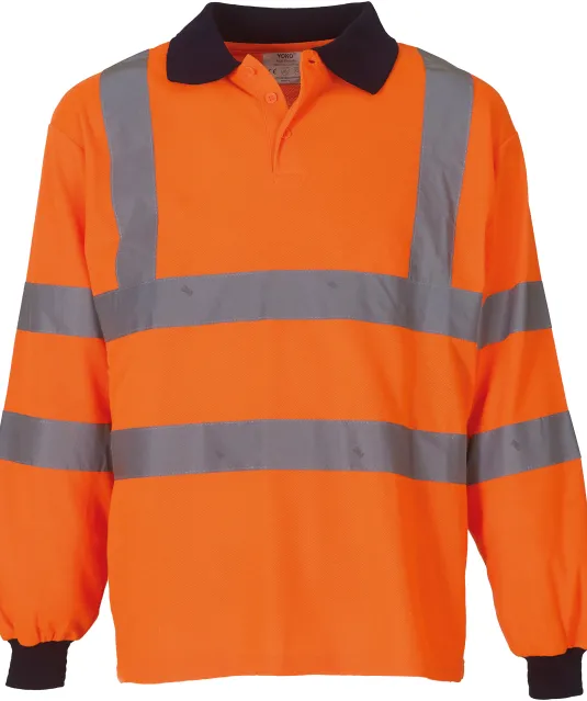 YHVJ310 - High Visibility polo lange mouwen Hi Vis Orange