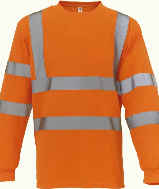 YHVJ420 - Hi-Vis T-shirt lange mouwen Hi Vis Orange