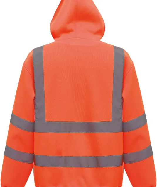 YHVK05 - Hi-Vis sweater met capuchon Hi Vis Orange