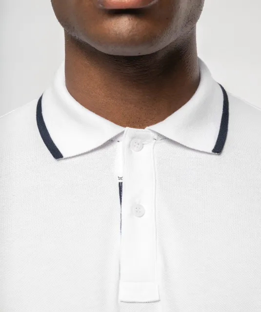 K245 - Polo korte mouwen Light Turquoise / White / Navy