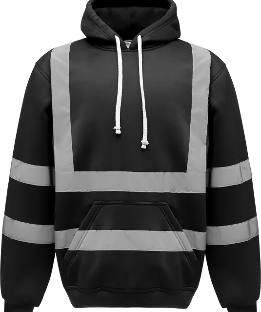 YHVK05 - Hi-Vis sweater met capuchon Black