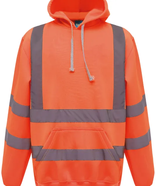 YHVK05 - Hi-Vis sweater met capuchon Hi Vis Orange