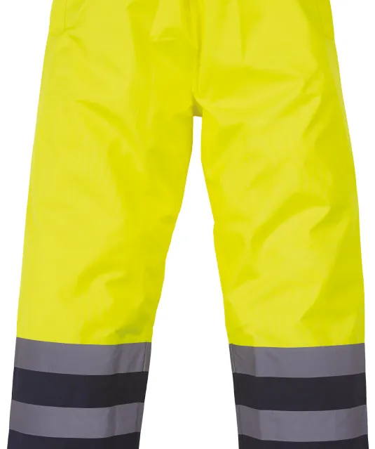 YHVS46 - Hi vis waterdichte overbroek Hi Vis Yellow / Navy