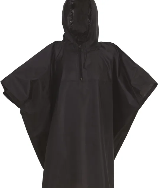 YHVS470 - Lichtgewicht poncho Black