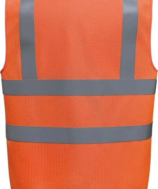 YHVW100ASFR - Hi-Vis, Anti-Statisch en vlamvertragend hesje Hi Vis Orange