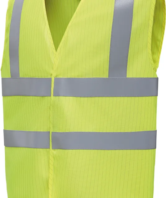 YHVW100ASFR - Hi-Vis, Anti-Statisch en vlamvertragend hesje Hi Vis Yellow