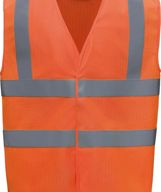 YHVW100ASFR - Hi-Vis, Anti-Statisch en vlamvertragend hesje Hi Vis Orange