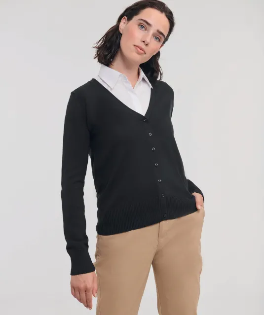 RU715F - Ladies' gebreid vest met V-hals Black
