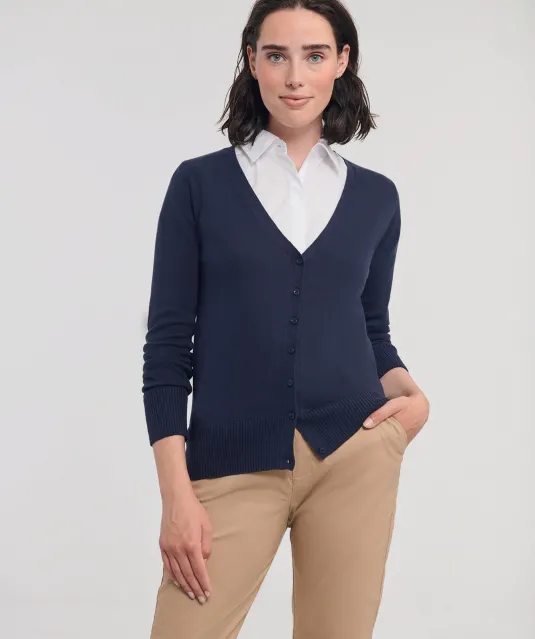RU715F - Ladies' gebreid vest met V-hals Black