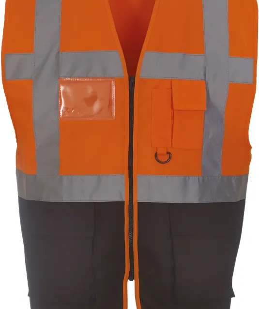 YHVW801 - Multifunctioneel veiligheidshesje Hi Vis Orange / Black