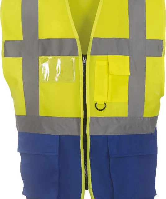 YHVW801 - Multifunctioneel veiligheidshesje Hi Vis Yellow / Royal Blue