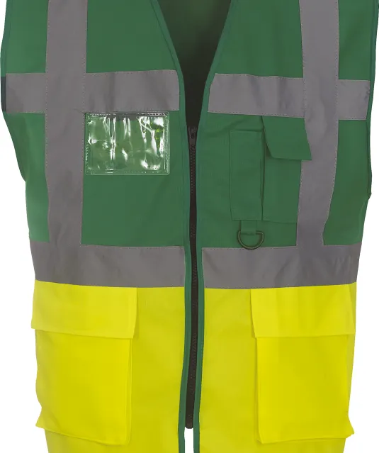 YHVW801 - Multifunctioneel veiligheidshesje Paramedic Green / Hi Vis Yellow
