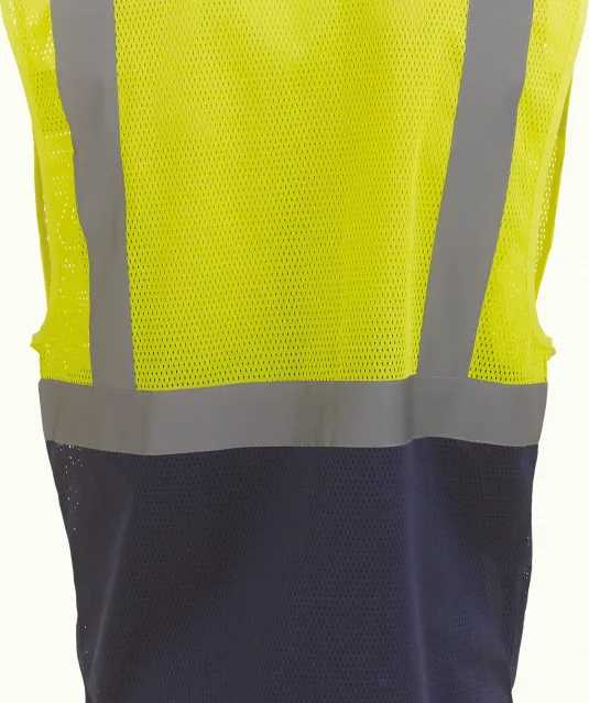 YHVW820 - Top Cool -hoge zichtbaarheid hesje Hi Vis Yellow / Navy