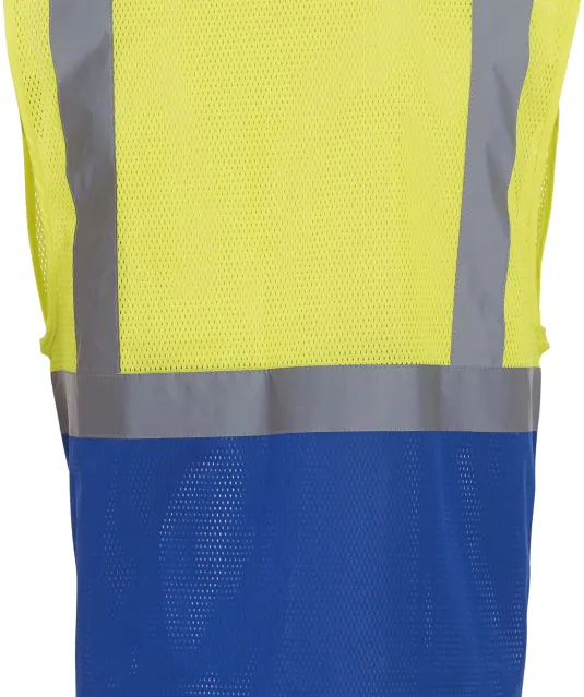 YHVW820 - Top Cool -hoge zichtbaarheid hesje Hi Vis Yellow / Royal Blue