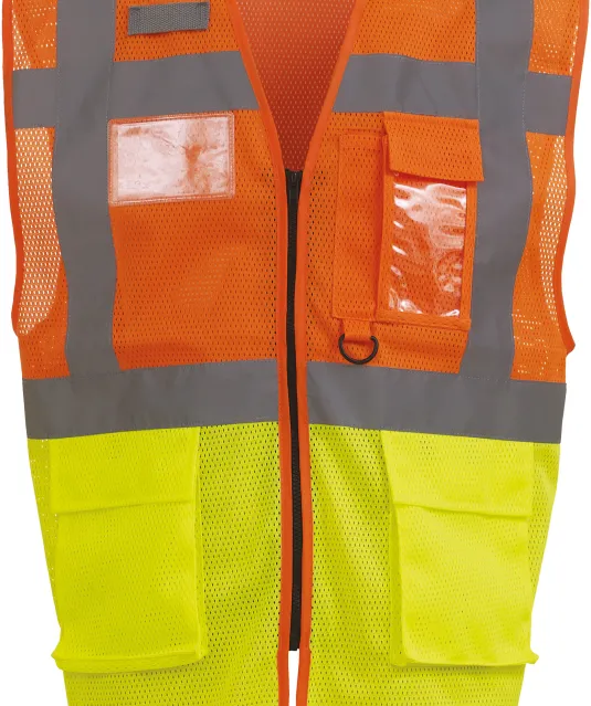YHVW820 - Top Cool -hoge zichtbaarheid hesje Hi Vis Orange / Hi Vis Yellow