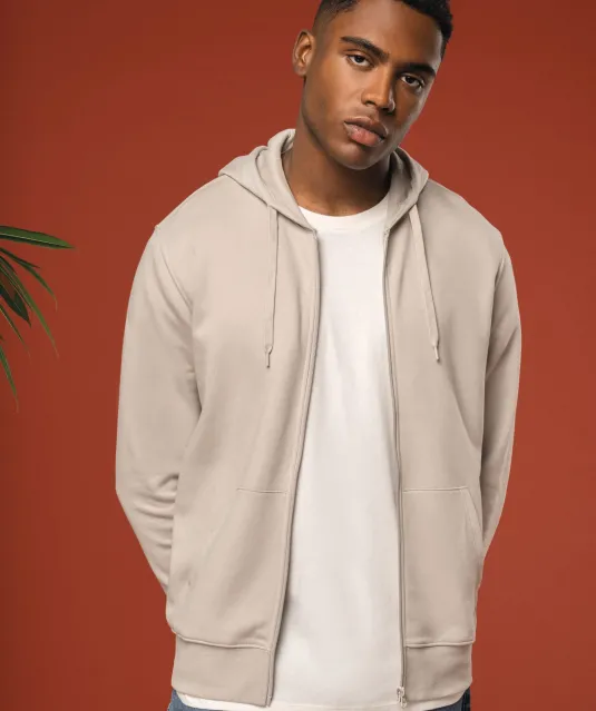 K4030 - Ecologische herensweater met capuchon en ritssluiting White