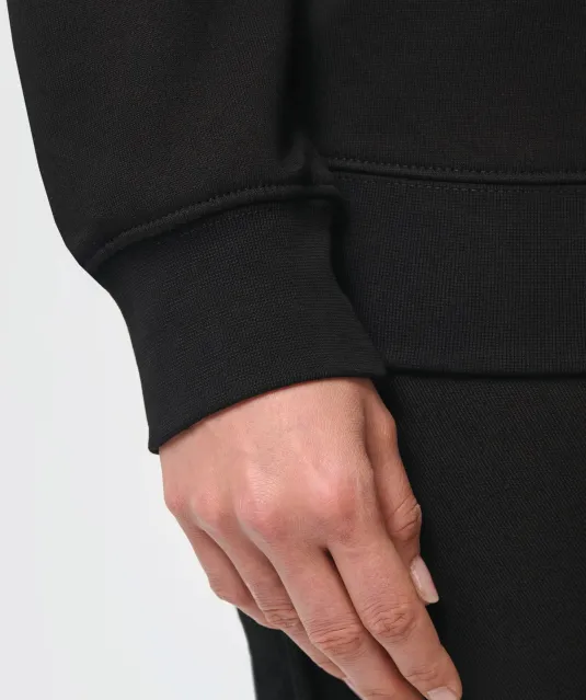 WK403 - Day To Day unisex sweater met zip contrasterende zak Black / Kelly Green