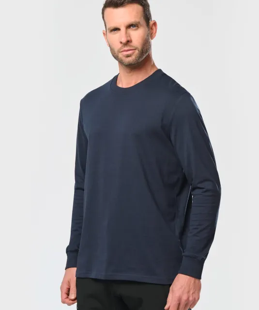 WK303 - Ecologisch uniseks T-shirt met lange mouwen White