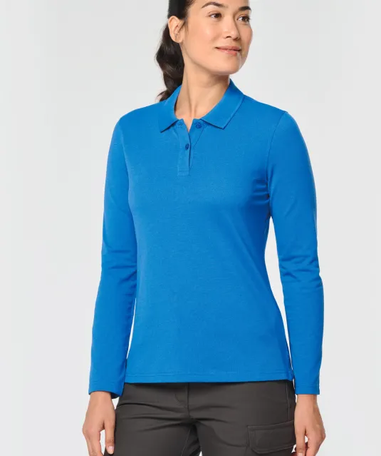 WK277 - Damespolo lange mouwen White