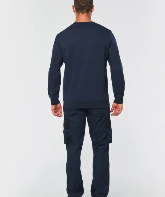 WK403 - Day To Day unisex sweater met zip contrasterende zak Black / Kelly Green