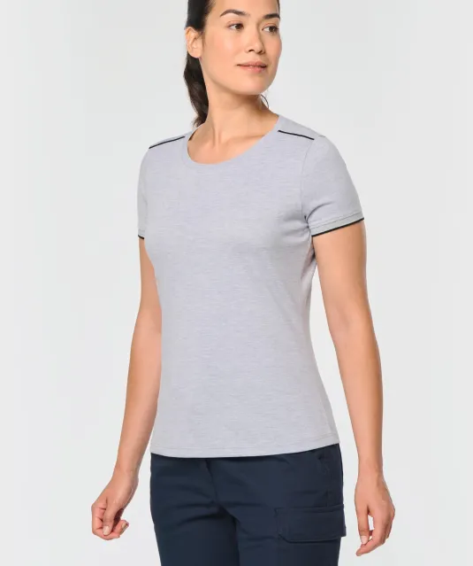 WK3021 - Dames-t-shirt Day To Day korte mouwen Black / Kelly Green