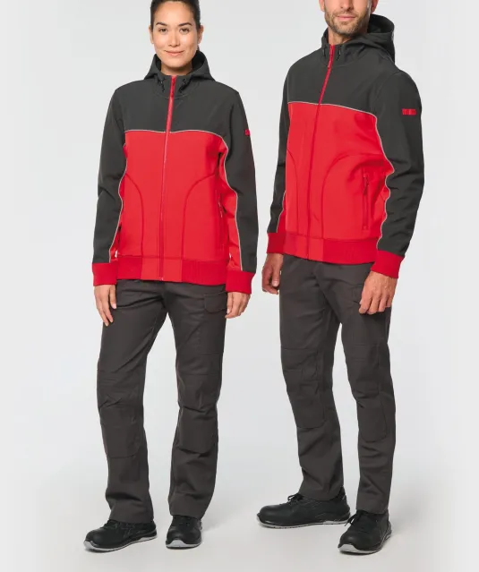 WK450 - 3-laags unisex softshelljas Black / Forest Green