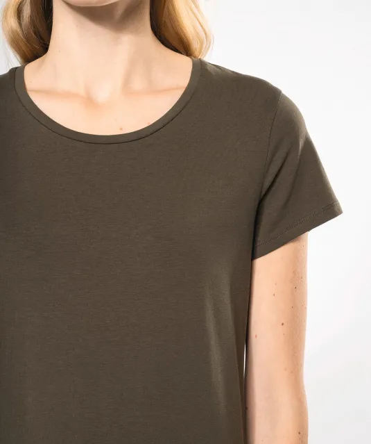K3013 - Dames-t-shirt ronde hals korte mouwen White